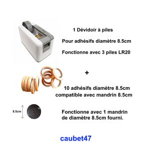 DÉVIDOIR ÉLECTRIQUE POUR ADHÉSIF 8.5 CM